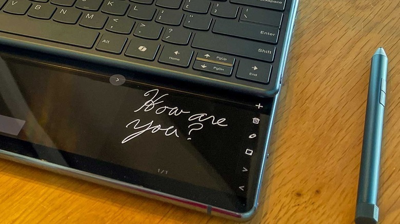 Lenovo touchscreen notebook with pen