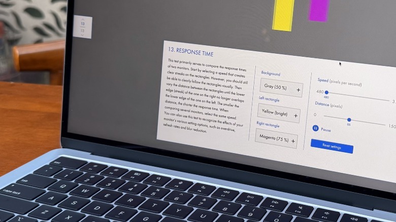 Benchmark on laptop screen.