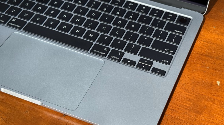 Laptop keyboard and touchpad