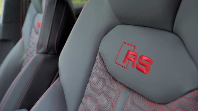 Red RS stitching on sports seats