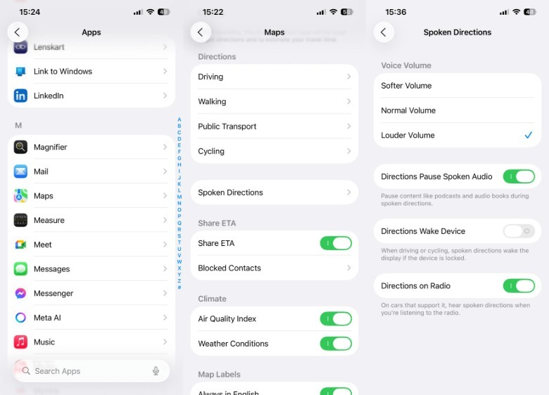 Direction on Radio toggle in the iPhone Settings.
