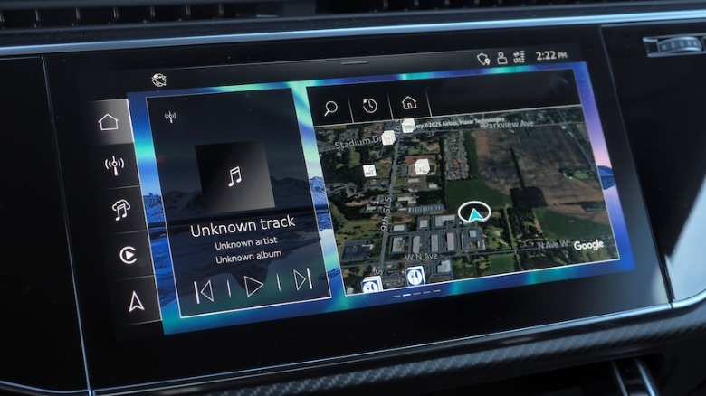 Upper infotainment touchscreen