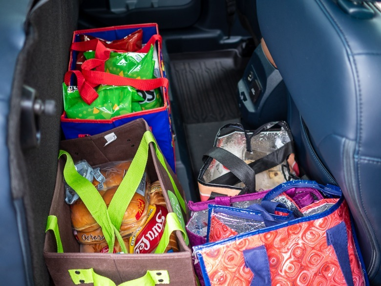 2022 Ford Maverick Lariat First Edition rear bench with groceries