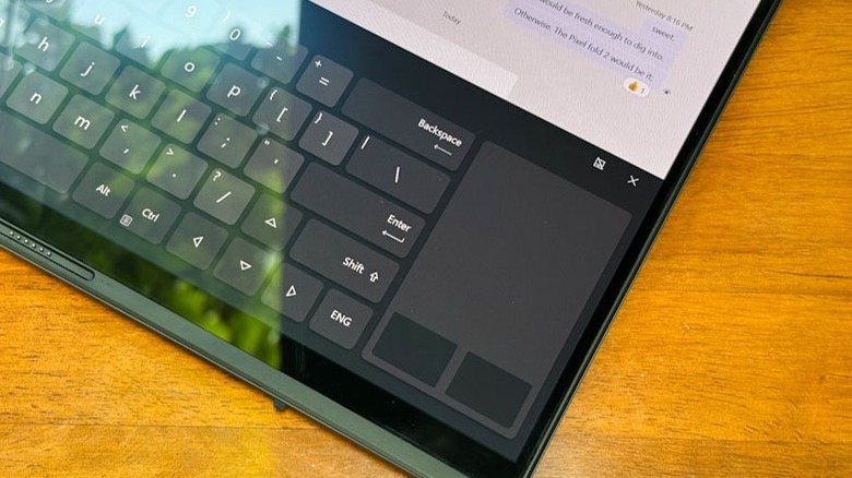 Asus ZenBook Duo (2024) trackpad.