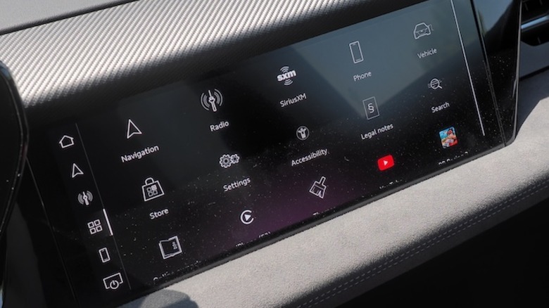 Front passenger touchscreen UI