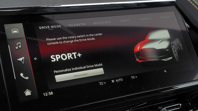 DBX drive mode display