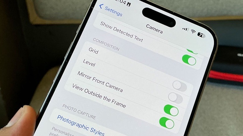 iPhone view outside the frame
