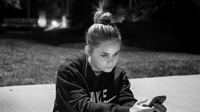 Black and white portrait