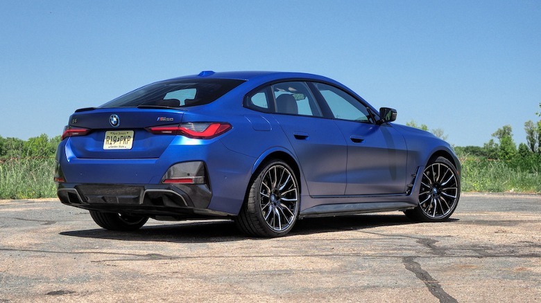BMW i4 M50 passenger rear view