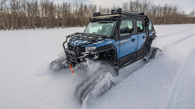 polaris xpedition snow treads driving