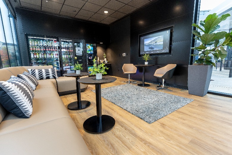 Inside Mercedes-Benz charging lounge