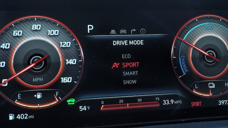 Drive mode display