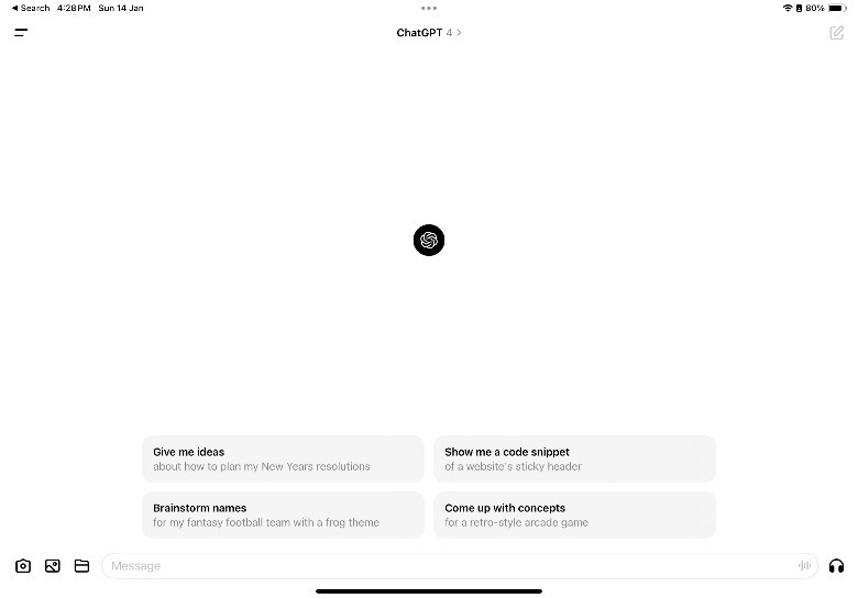 ChatGPT in a web browser