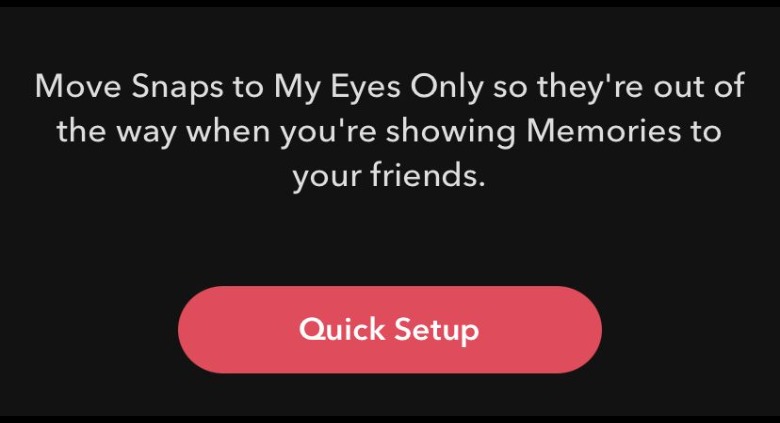 My Eyes Only quick set up