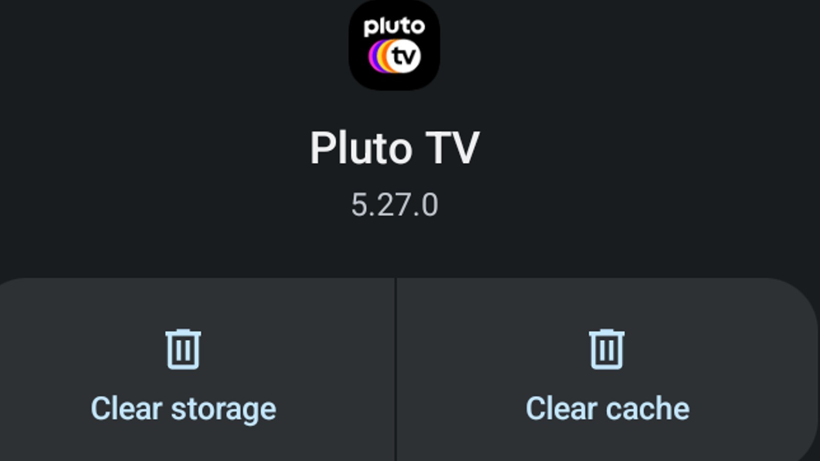 Pluto TV android storage