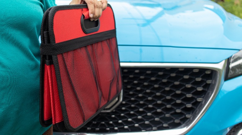Simple Deluxe Car Trunk Organizer folded