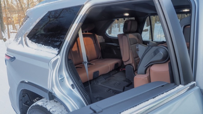 Second row and third row seating