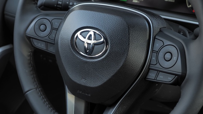 Steering wheel close-up