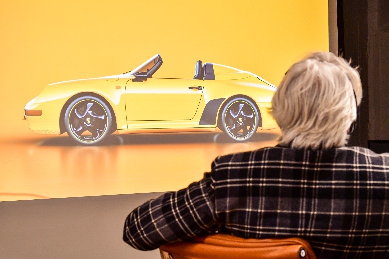 Luca Trazzi examining Speedster concept