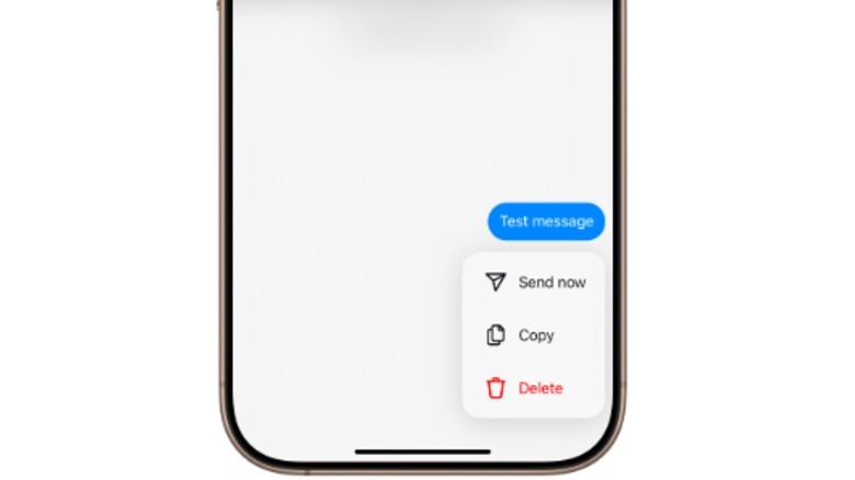 Scheduling a message in Instagram app for iPhone.