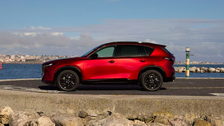 2026 Mazda CX-5 profile parked near the ocean