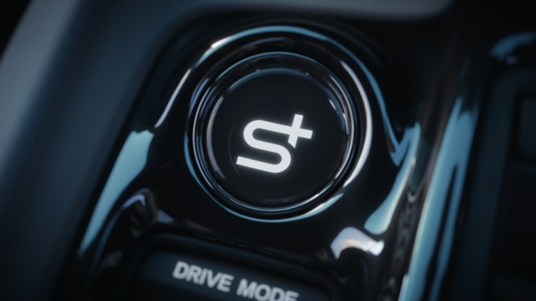 Honda Prelude S+ Shift button close up