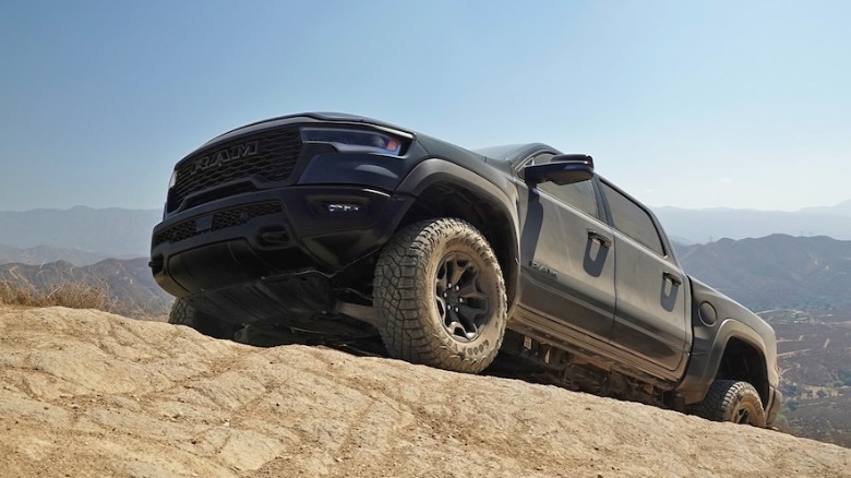 Ram 1500 RHO peeking over a dune