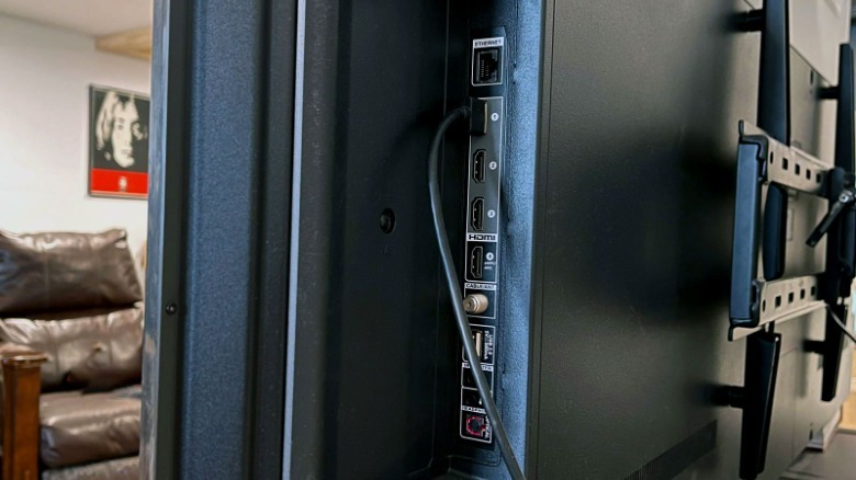 Back of Amazon Fire TV QLED