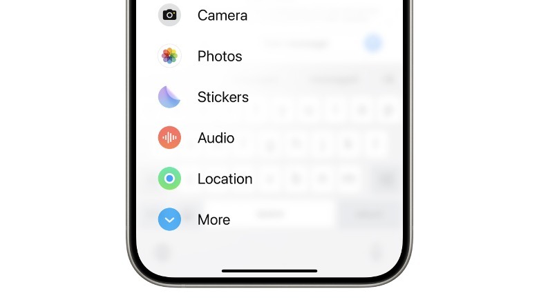More option in Messages.