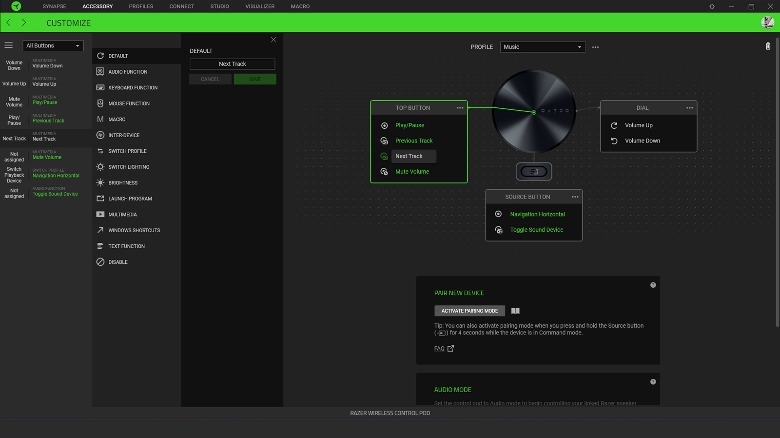 screenshot of Razer Synapse