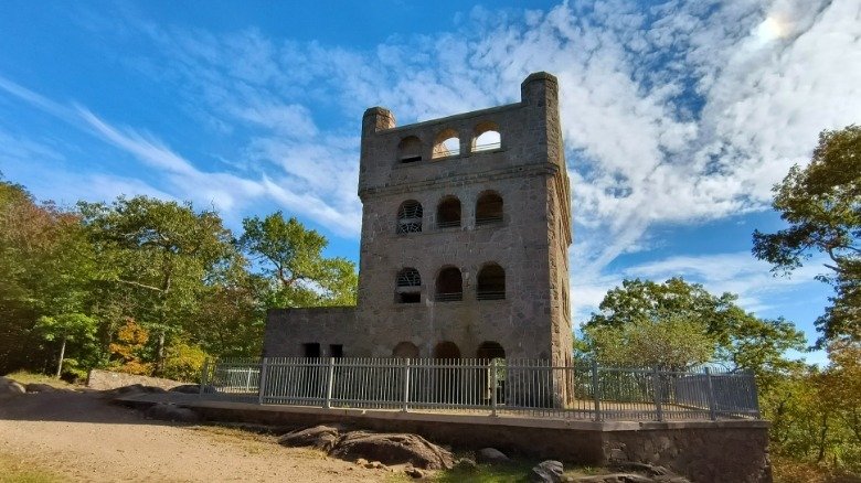 Outdoor tower at the top of a local trail