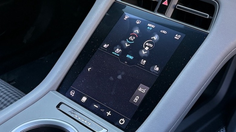 2025 Porsche Taycan Cross Turismo climate control screen