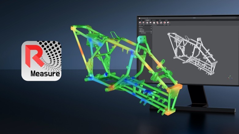 Revopoint Trackit software 3D diagram of bike render