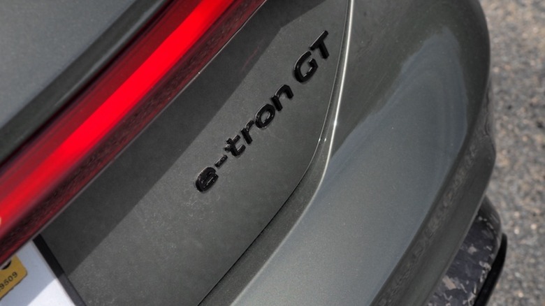 e-tron GT badging on rear