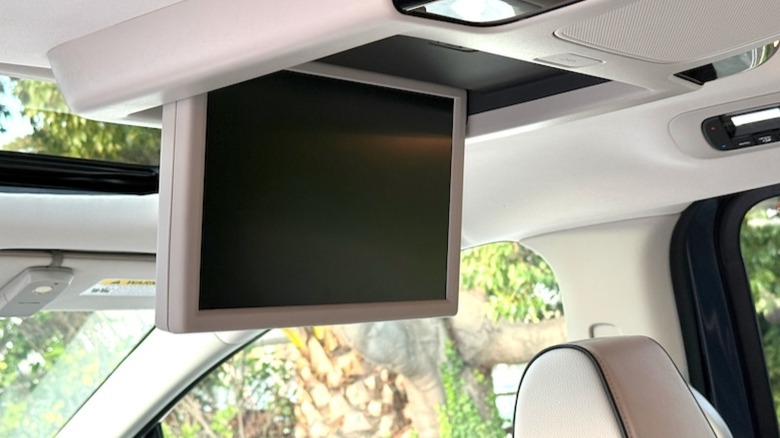 Second row fold-down display