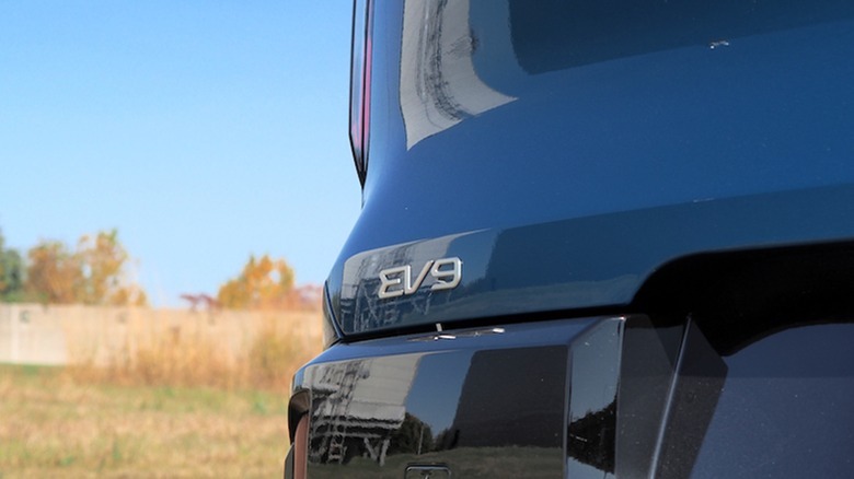 EV9 badge on rear trunk