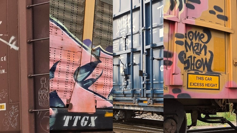 graffiti on trains