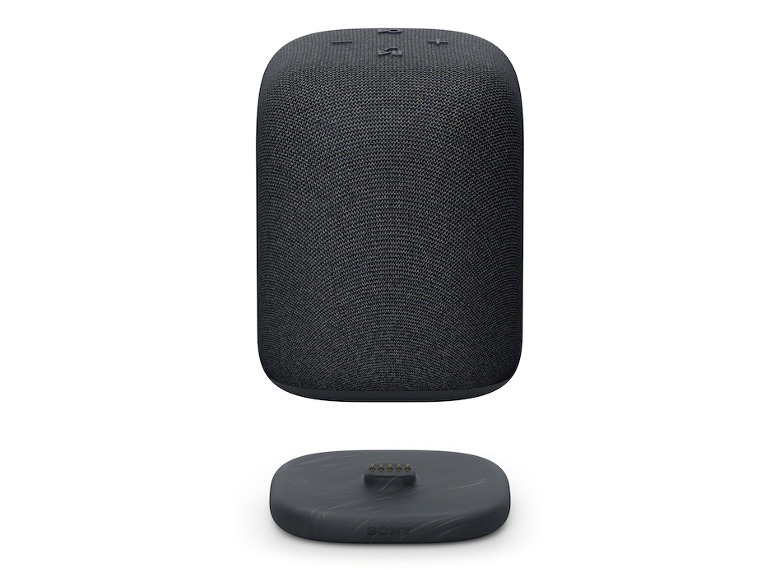 LinkBuds Speaker above charging dock