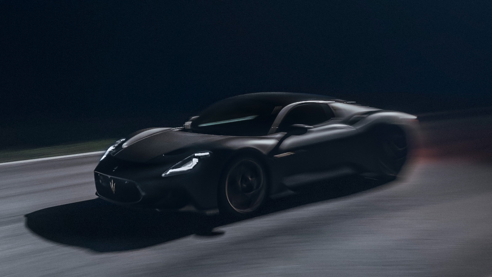 maserati mc20 notte driving road