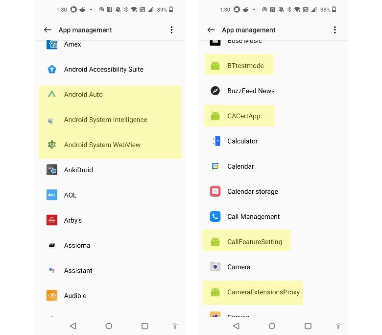 Android apps to leave alone