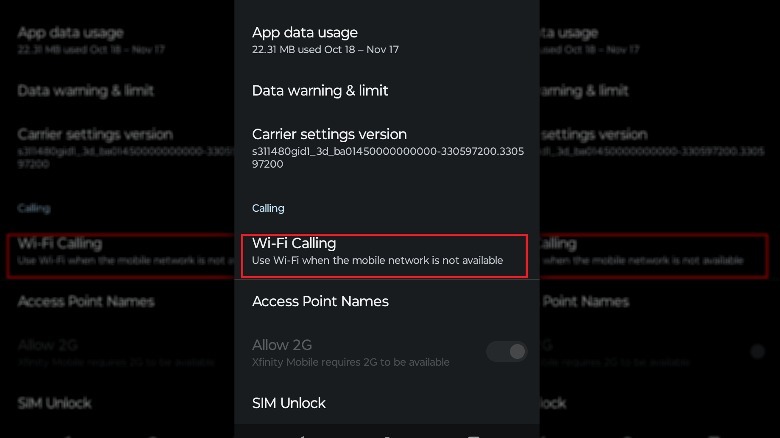 Android Wi-Fi calling