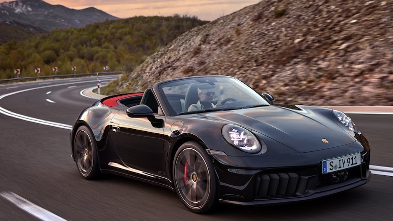 2025 911 Carrera GTS Cabriolet driving highway