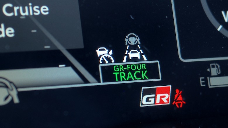 GR Corolla AWD setting display
