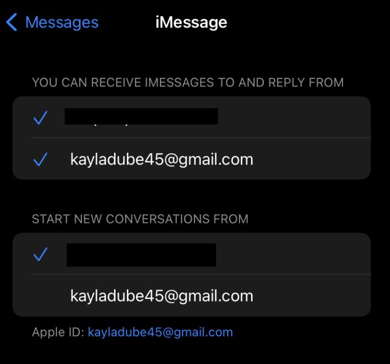 iMessage Apple ID