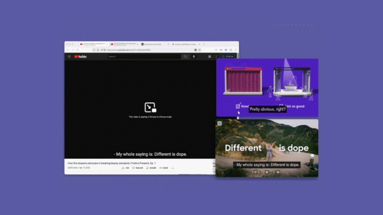 Mozilla Firefox 100 gets captions for picture in picture mode