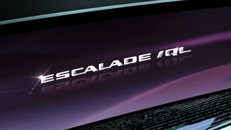 Cadillac Escalade IQL badge on infotainment screen