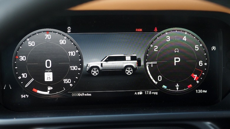 Defender gauge cluster