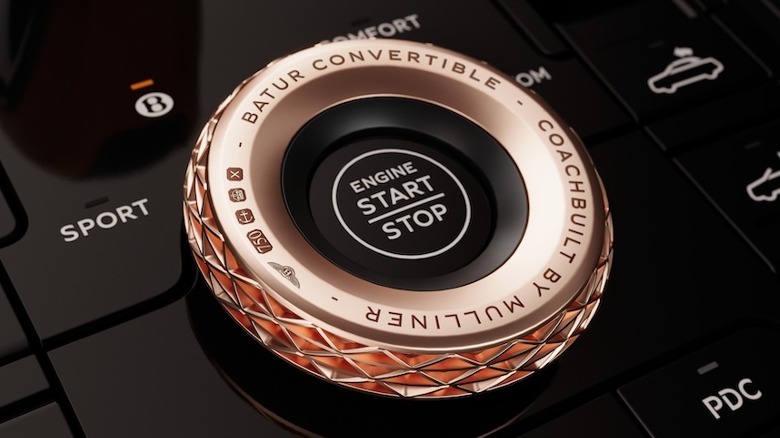 Bentley ornate start button