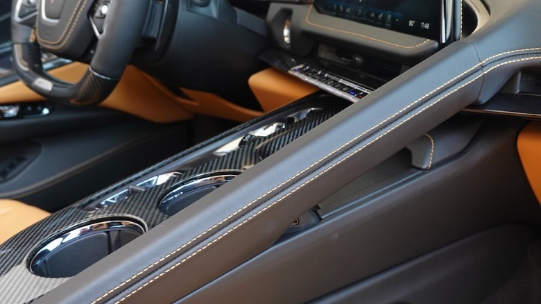 2026 Corvette Z51 redesigned grab handle in cabin