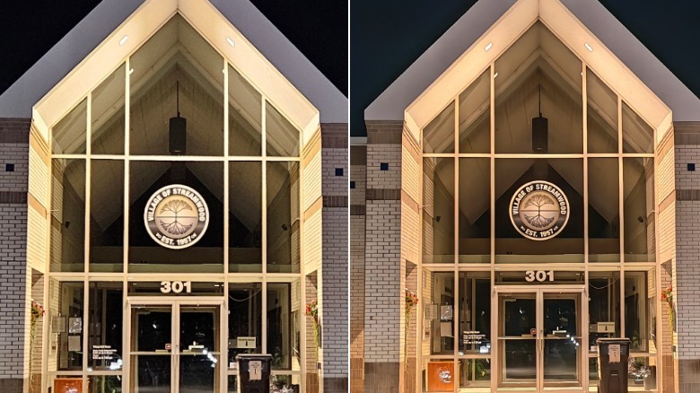 Two photos of Village Hall